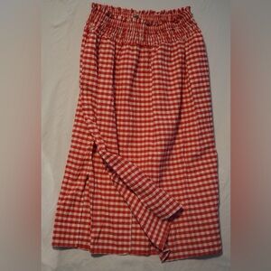 Universal Thread Red and White Checkered Maxi Skirt